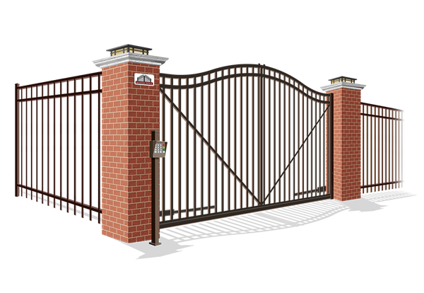 Aluminum Driveway Gate in open position