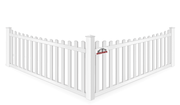 Vinyl scalloped picket pool fence contractor in Middle Tennessee