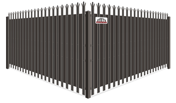 Trident Security With Privacy Slat wrought iron fence company in Middle Tennessee