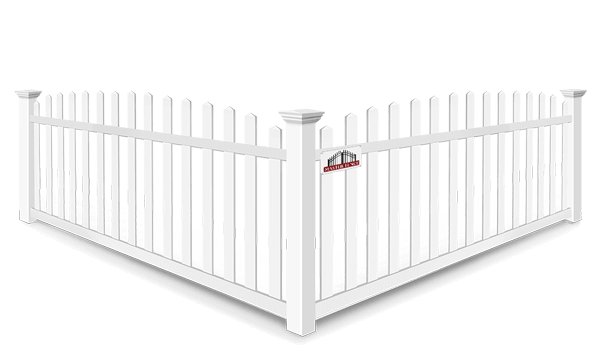 Arched picket vinyl fence contractor in Middle Tennessee