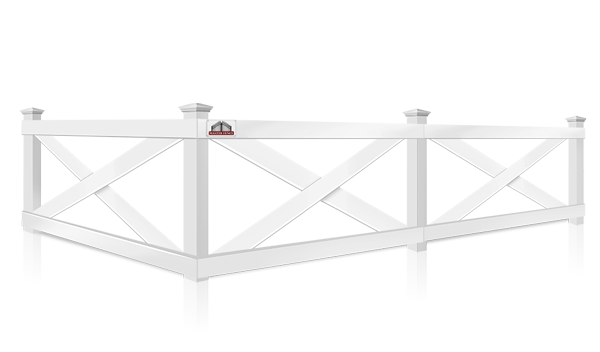 Vinyl Crossbuck Farm Fence